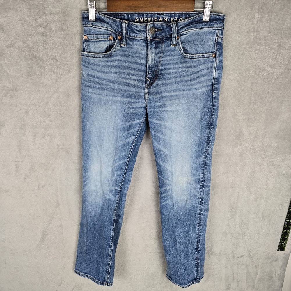 American‎ Eagle Mens Airflex+ Original Bootcut Jeans Blue 29x30 Medium Wash